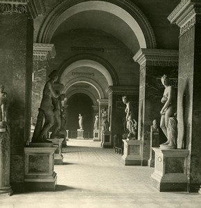 France Paris Louvre Museum Sculpture Gallery old NPG Stereo Photo 1900