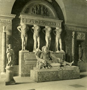 France Paris Louvre Museum Tiber Sculpture old NPG Stereo Photo 1900