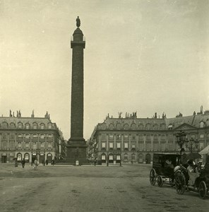 France Paris Snapshot Vendome Place old NPG Stereo Photo 1900