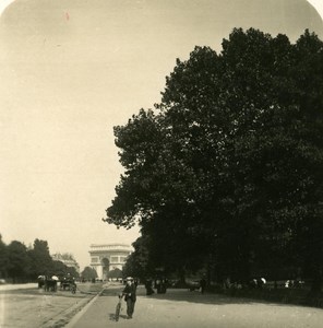 France Paris Snapshot Avenue du Bois de Boulogne NPG Stereo Photo 1900