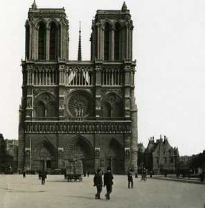 France Paris Snapshot Notre Dame Burial old NPG Stereo Photo 1900