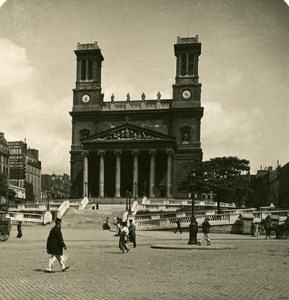 France Paris Snapshot Vincent de Paul Church old NPG Stereo Photo 1900