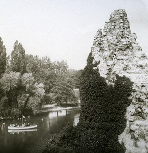 France Paris Snapshot Buttes Chaumont old NPG Stereo Photo 1900