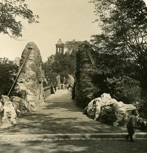 France Paris Snapshot Buttes Chaumont old NPG Stereo Photo 1900