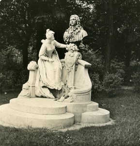 France Paris Luxembourg Museum Watteau Sculpture old NPG Stereo Photo 1900