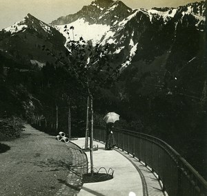 Switzerland Alps Naye Rocks Panorama old Possemiers Stereo Photo 1910