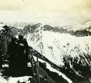 Switzerland Alps Rochers de Naye Spring old Possemiers Stereo Photo 1910