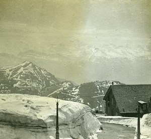 Switzerland Alps Rigi Summit Spring old Possemiers Stereo Photo 1910