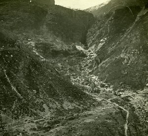 Switzerland Alps Quary along the Gotthard Bahn Possemiers Stereo Photo 1910