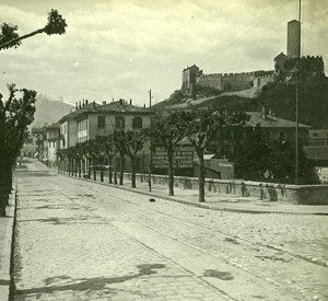 Switzerland Alps Bellinzona old Possemiers Stereo Photo 1910