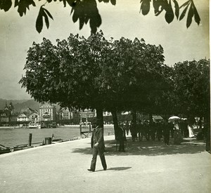 Switzerland Alps Lucerne old Possemiers Stereo Photo 1910