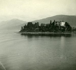 Italy Alps Lake Maggiore St Giovanni old Possemiers Stereo Photo 1910