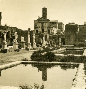 Italy Roma Forum Roman Vestals House old NPG Stereo Photo 1900