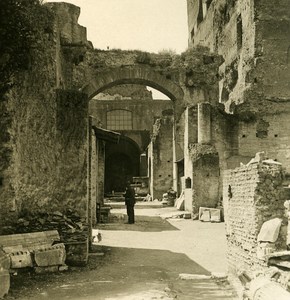 Italy Roma Forum Roman Place old NPG Stereo Photo 1900