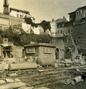 Italy Roma Forum Roman Basilica old NPG Stereo Photo 1900