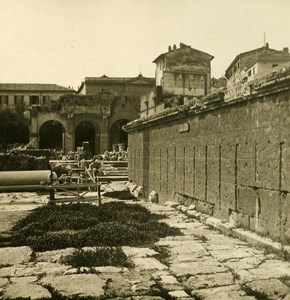 Italy Roma Forum Roman Rostra old NPG Stereo Photo 1900