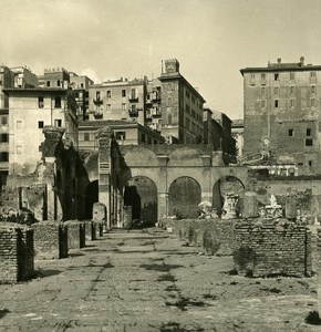 Italy Roma Forum Roman Basilica Jullian old NPG Stereo Photo 1900