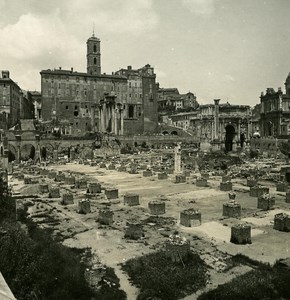 Italy Roma Forum Roman Panorama old NPG Stereo Photo 1900