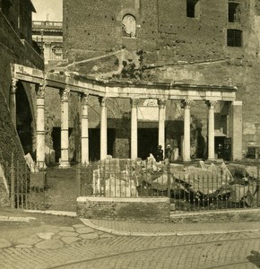 Italy Roma Forum Roman Temple old NPG Stereo Photo 1900