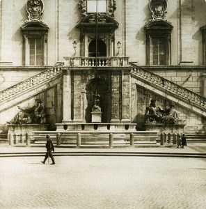 Italy Roma Capitol Place old NPG Stereo Photo 1900