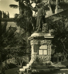 Italy Roma Monument of Cola di Rienzi old NPG Stereo Photo 1900