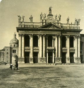 Italy Roma Archbasilica of St. John Lateran old NPG Stereo Photo 1900