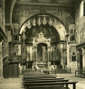 Italy Roma San Prassede Church old NPG Stereo Photo 1900