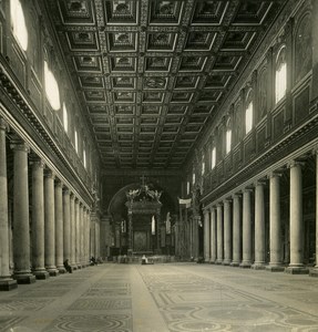 Italy Roma Basilica di Santa Maria Maggiore old NPG Stereo Photo 1900