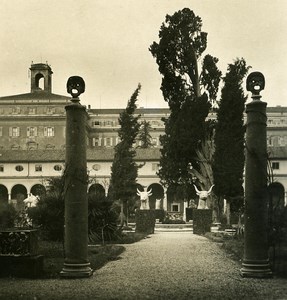 Italy Roma National Museum of Rome Garden old NPG Stereo Photo 1900