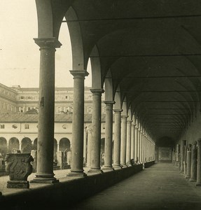 Italy Roma National Museum of Rome Garden old NPG Stereo Photo 1900