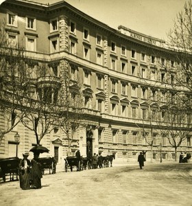 Italy Roma Hotel Suizzero old NPG Stereo Photo 1900