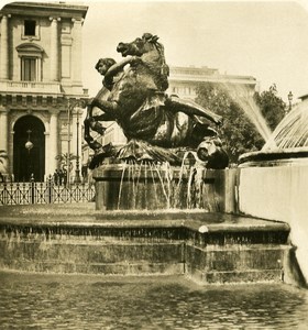 Italy Roma Naiad Fountain old NPG Stereo Photo 1900