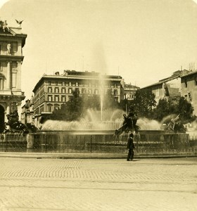 Italy Roma Place of Therms old NPG Stereo Photo 1900