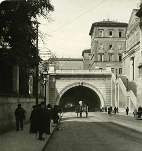 Italy Roma Via Nazionale old NPG Stereo Photo 1900