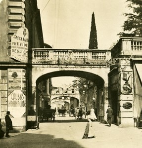 Italy Roma Via della Pilotta old NPG Stereo Photo 1900