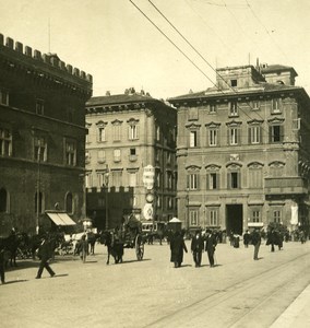 Italy Roma Piazza Venezia old NPG Stereo Photo 1900