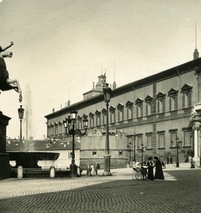 Italy Roma Palazzo Reale old NPG Stereo Photo 1900
