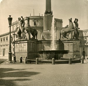 Italy Roma Place of Quirinale old NPG Stereo Photo 1900