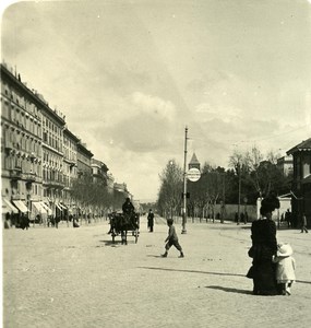 Italy Roma Via Nomentana old NPG Stereo Photo 1900