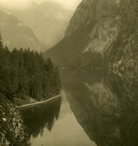 Germany Bavarian Highlands Oberbayern Obersee old NPG Stereo Photo 1900