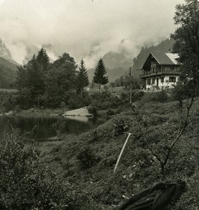 Germany Bavarian Highlands Christiesee Oberstdorf old NPG Stereo Photo 1900