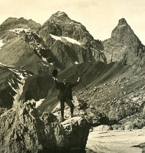 Germany Bavarian Highlands Trettachspitze old NPG Stereo Photo 1900