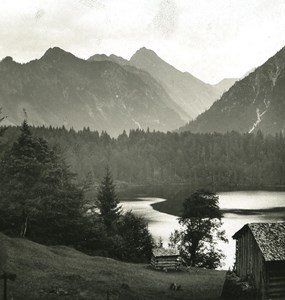 Germany Bavarian Highlands Freiberg Oberstdorf old NPG Stereo Photo 1900