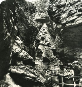 Germany Bavarian Highlands Breitachklamm Oberstorf old NPG Stereo Photo 1900