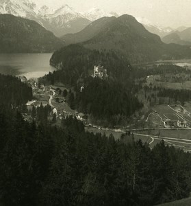 Germany Bavarian Highlands Hohenschwangau old NPG Stereo Photo 1900