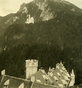 Germany Bavarian Highlands Hohenschwangau old NPG Stereo Photo 1900