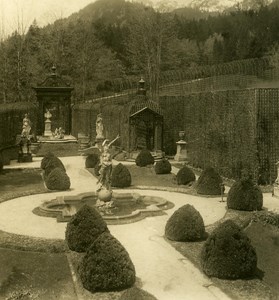 Germany Bavarian Highlands Linderhof Castle old NPG Stereo Photo 1900