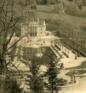 Germany Bavarian Highlands Linderhof Castle old NPG Stereo Photo 1900