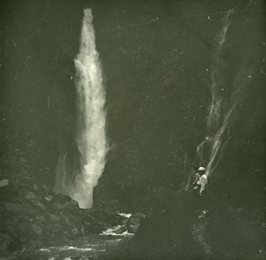 France Pyrenees Luchon Vallée du Lys old Possemiers Stereo Photo 1920