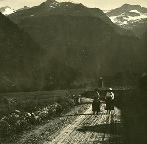 France Pyrenees Luchon Cirque du Lys old Possemiers Stereo Photo 1920